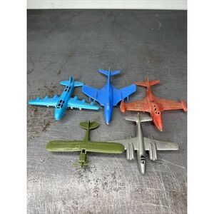 Vintage Miniature Plastic Airplanes Lot Fighter Jets Planes War For Parts Hubley